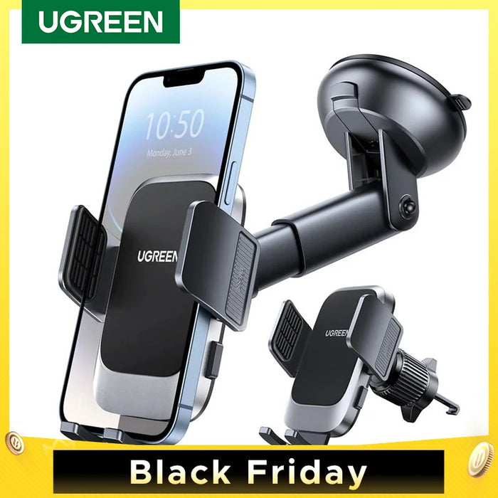 【New-in Sale】UGREEN Car Phone Holder Air Vent &  Gravity Dashboard 3 in 1 Car Phone Stand For iPhone 16 15 14 Pro Xiaomi Samsung