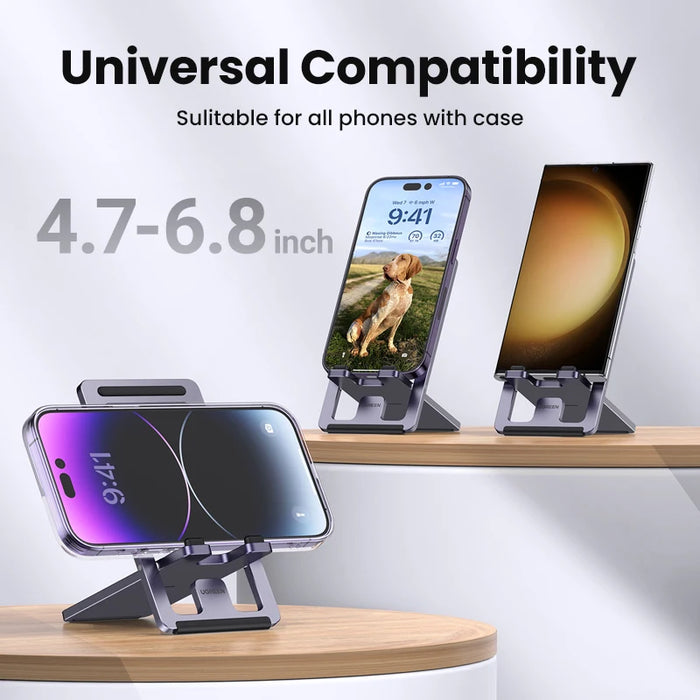 【New-in Sale】UGREEN Phone Holder Aluminum Desk Phone Stand For iPhone 15 14 13 Pro Xiaomi Samsung Mobile Phone Support Tablet