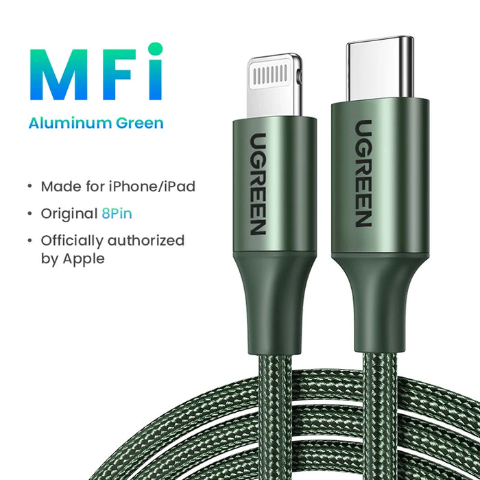 UGREEN MFi USB C to Lightning Cable PD20W Fast Charging for iPhone 14 13 12 Pro Max Mini Data Cable for iPhone for iPad