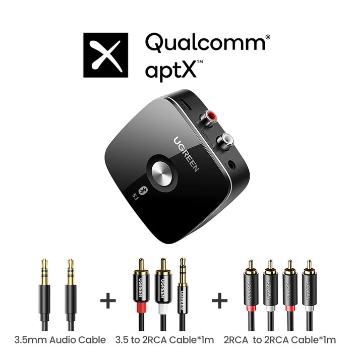 【RU special】 UGREEN RCA Bluetooth aptX HD Wireless For Speaker Earphones Adapter