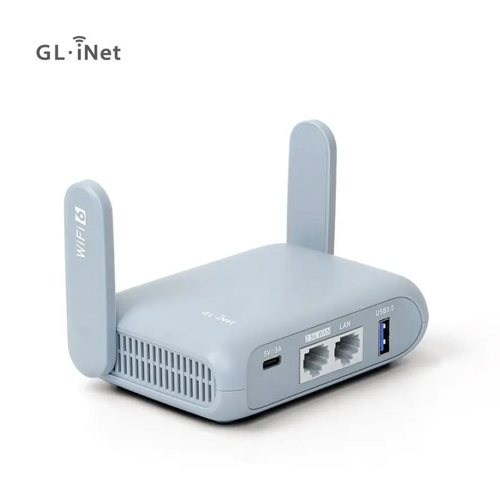 GL.iNet GL-MT3000 (Beryl AX) Wi-Fi 6 Wireless Travel Gigabit Router, Connect Public & Hotel Wi-Fi, Captive Portal, Cybersecurity