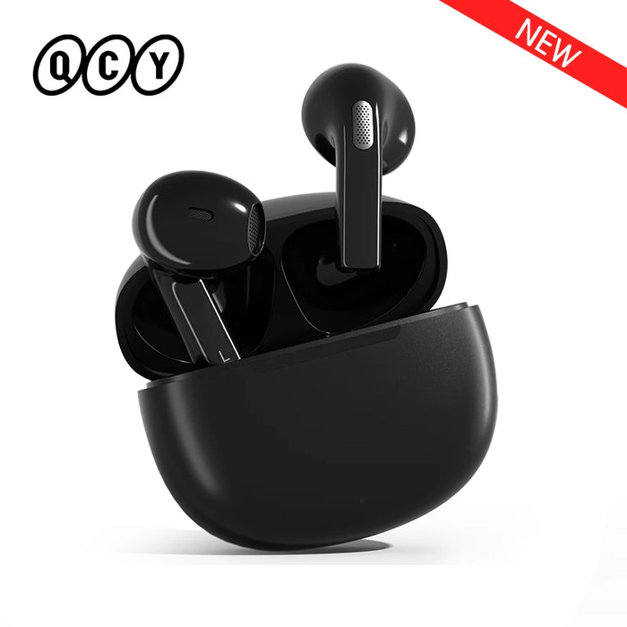 QCY T20 Wireless Headphones Bluetooth 5.3 TWS Earphones 13mm Big Driver HIFI Headset 4 Mics ENC HD Call Earbuds 68ms Low Latency