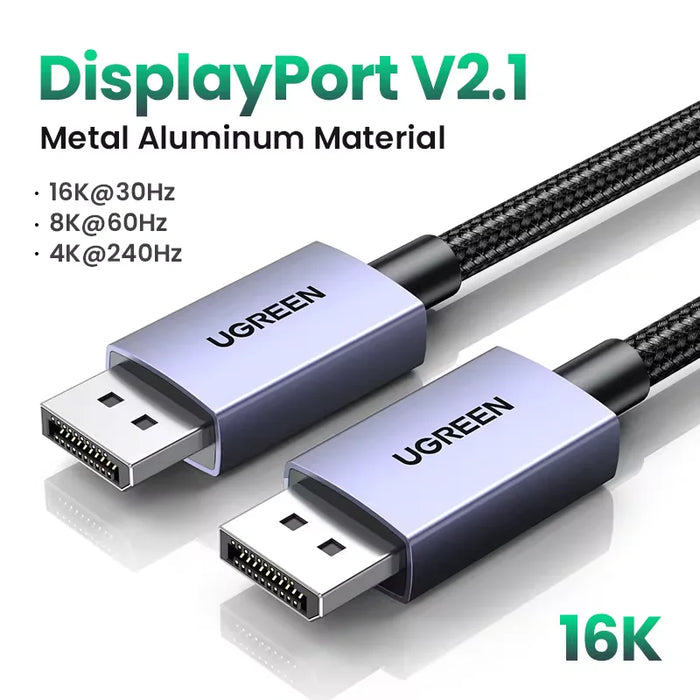 UGREEN Displayport Cable 16K 8K Video Audio Cable for Xiaomi TV Box PC Laptop Monitor Video Game DP Cable Display Port