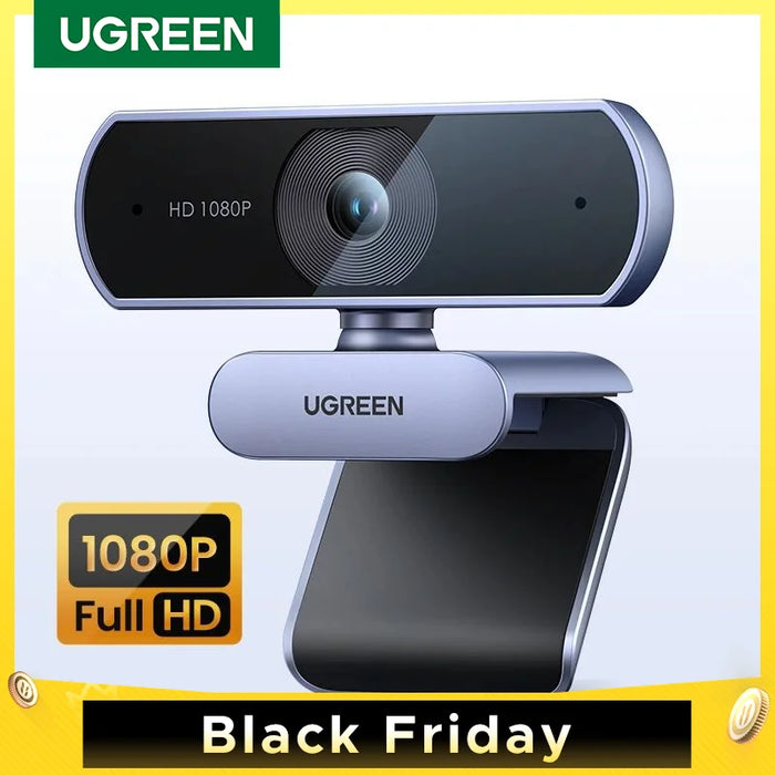 【RU】 UGREEN USB 1080P HD Mini សម្រាប់ Web Dual Microphones សម្រាប់ Youtube Video Calling web cam