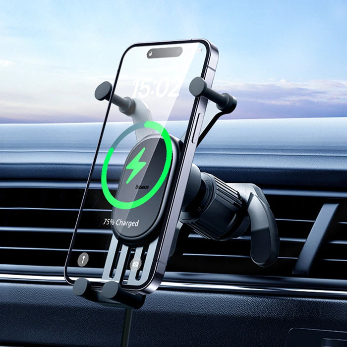 Baseus Car Wireless Charger Phone Holder Sucker for Console Center Fast Charger 15W for Xiaomi Samsung Huawei Car Stand Mount