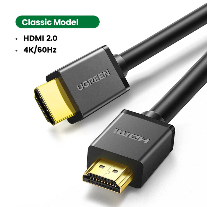 UGREEN High Speed HDMI-Compatible Cable for Xiaomi Mi Box PS4  1m 2m Gold Plated Port 4K 1080P 3D Cable 4K/60Hz HDMI-Compatible