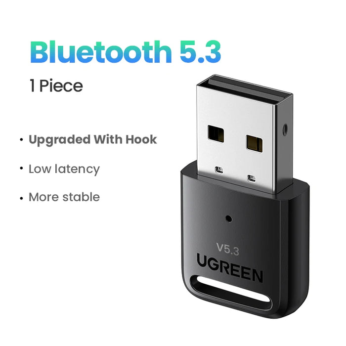 UGREEN Bluetooth 5.3 Adapter for PC USB Bluetooth 5.0 Receiver Dongle Wireless Computer Adapter For Mouse Keyboard Win 11/10/8.1 Bluetooth 5.3 CHINA