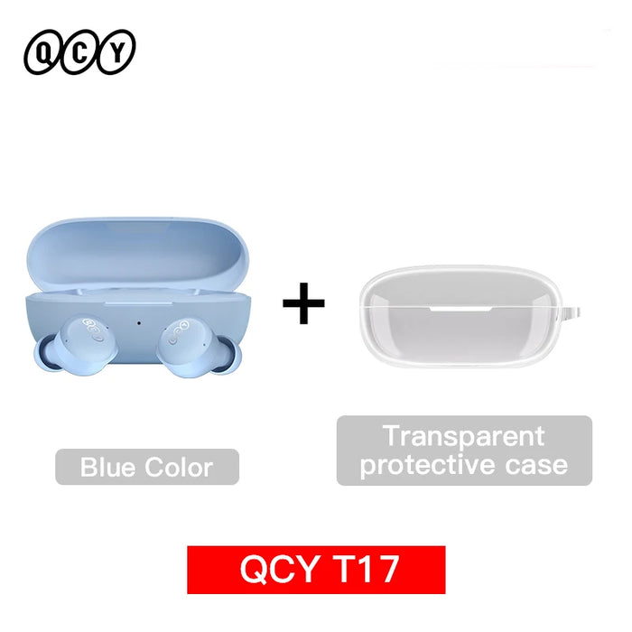 QCY T17 Bluetooth 5.3 Wireless Earphones Touch Control Earbuds Low Latency for Gaming Youth Hifi Headset ENC for Calling 26H