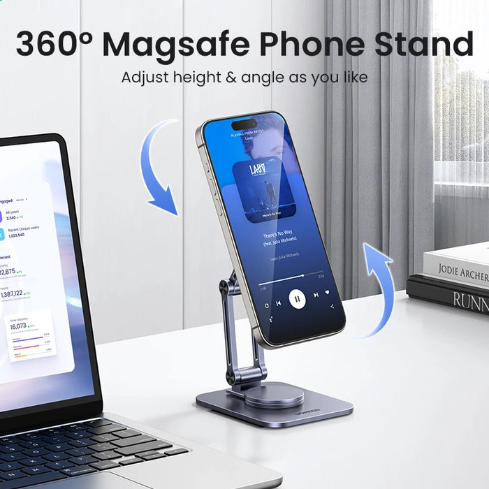 UGREEN Magnetic Phone Stand For Magsafe iPhone 16 15 14 Pro Max Xiaomi Samsung Huawei 360° Rotation Aluminum Mobile Phone Holder