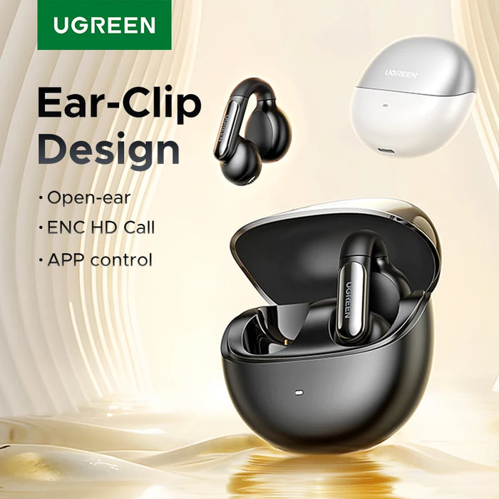 UGREEN HiTune S5 TWS Open Ear Clip Wireless Earbuds Bluetooth Sports Earphones Headphones in Mic with Earhooks & Ear Hook