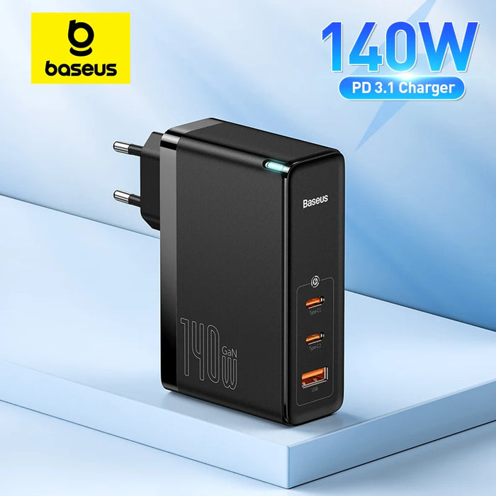 【Limited】Baseus 140W Chargers PD Charger USB C Charger PD3.1 Fast Charge For Macbook Tablet Phone Charger For iPhone 16 15 14