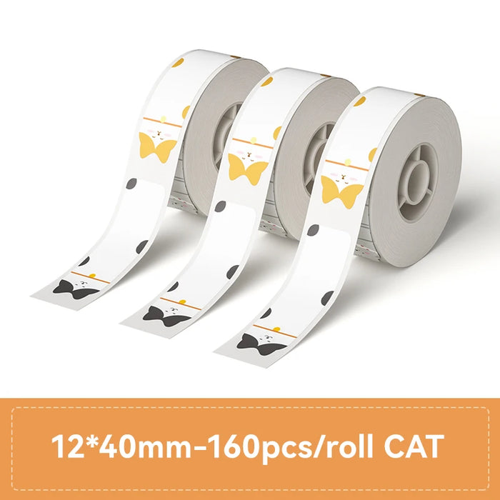 Niimbot Thermal Label Paper 3 Rolls/Set Waterproof Scratch-Resistant Tape Sticker for D110 D11 D101 H1 H1S Smart Label Printer