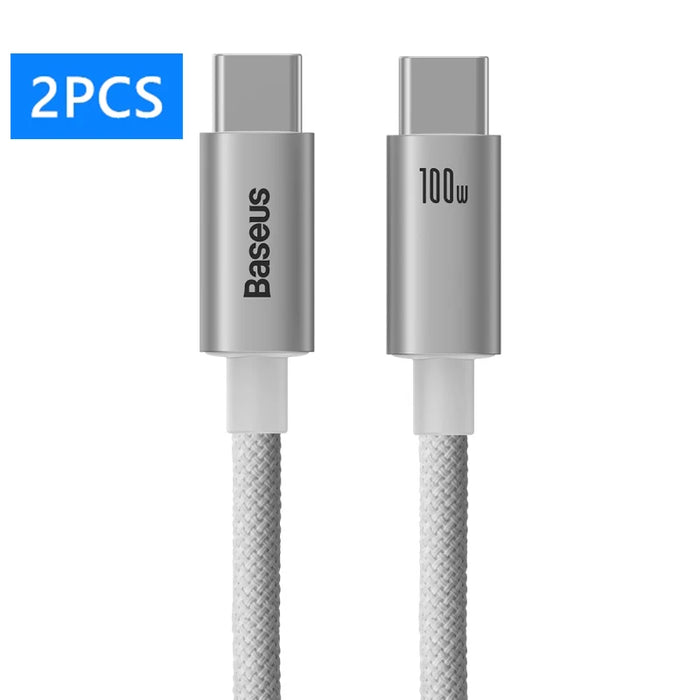 Baseus 2/5PCS 100W USB C To USB C Cable For iPhone 15 PD Fast Charging Charger Wire Cord For Macbook iPad Samsung Huawei Xiaomi