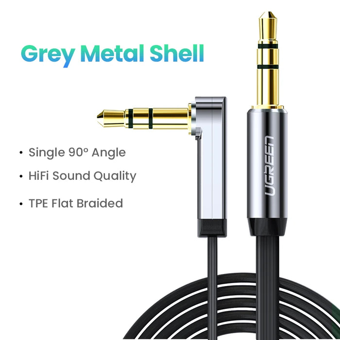 Ugreen Aux Cable Jack 3.5mm Audio Cable for iPhone 3.5 mm Male Cable Aux for Computer Headphone Xiaomi Laptop Car 3.5 Jack Cable