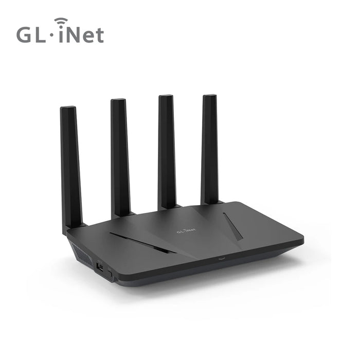 GL.iNet GL-AX1800(Flint) WiFi 6 Router -Dual Band Gigabit Wireless ,5 x 1G Ethernet Ports ,Amazing OpenVpn&WireGuard Speed