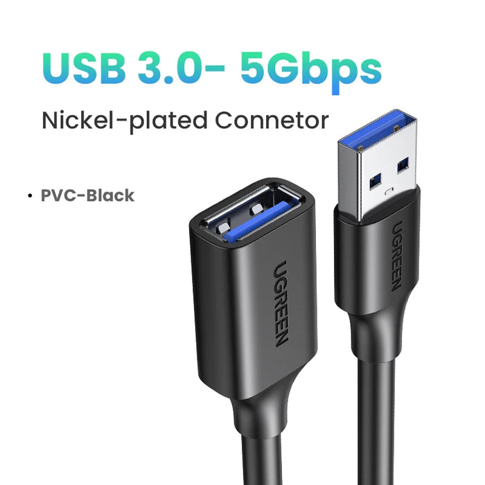 UGREEN USB Extension Cable USB 3.0 Cable for Smart Laptop PC TV Xbox One SSD USB 3.0 2.0 Extender Cord Mini Fast Speed Cable