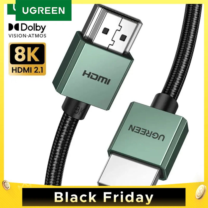 UGREEN HDMI-compatible Cable 8K/60Hz Video Cables for TV Xiaomi Box Splitter Switcher 3D HDCP Computer Laptops Displays Cord