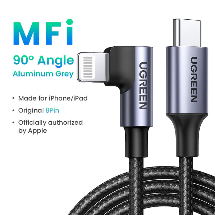 UGREEN MFi USB C to Lightning Cable for iPhone 14 13 12 Pro Max PD 20W Fast Charging USB Data Cable for iPhone for iPad