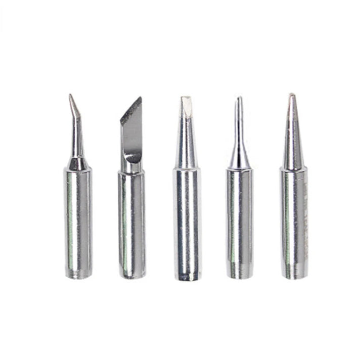 5pcs 900M-T Pure Copper Soldering Iron Tip Lead-free Solder Tips Welding Head BGA Soldering Tools Branding Iron as shown 1