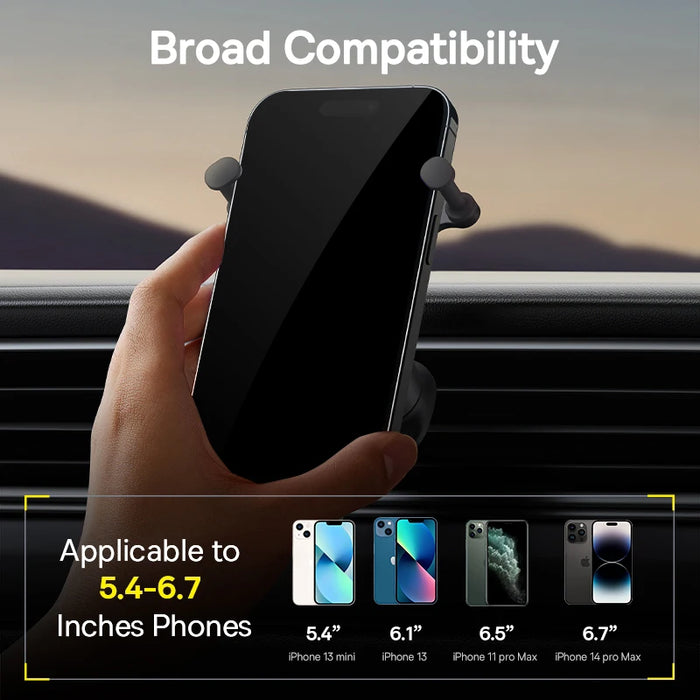 Baseus Car Phone Holder Gravity in Car Air Vent Silicone Stand For iPhone Xiaomi Samsung Auto Restorable Car Mobile Support