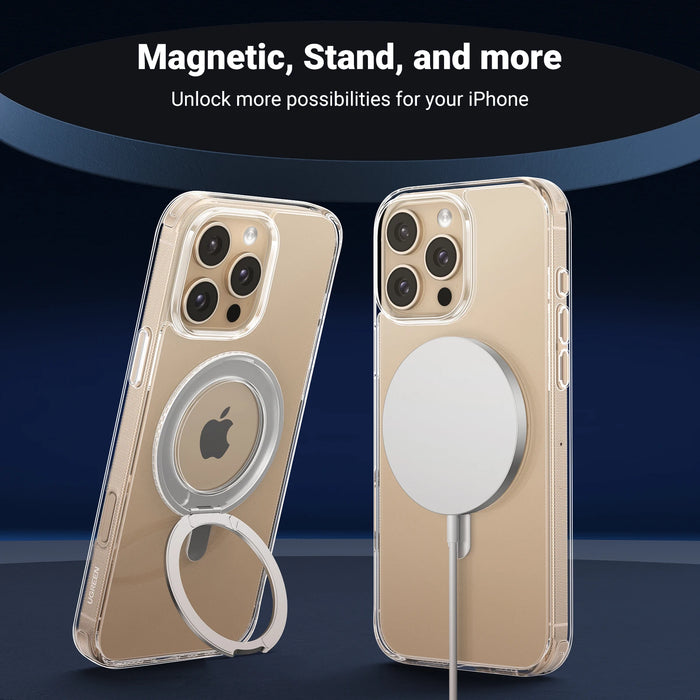 UGREEN សម្រាប់ iPhone 16 Pro Max 360° Magnetic Stand Cases Cover for iPhone 16pro for Magsafe Rotatable Magnet Kickstand Case