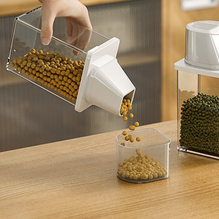 0.8/1.2L Cereal Dispenser with Lid Storage Box Plastic Rice Container Food Sealed Jar Cans for Kitchen Grain Dried Noodles Flour