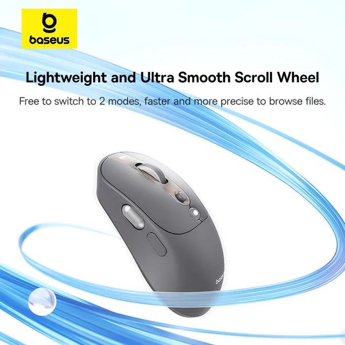 Baseus Wireless Mouse Editor Pro Bluetooth 5.1 Dual Mode Long Battery Life Rechargeable Office Ergonomic Screen Display Mouse