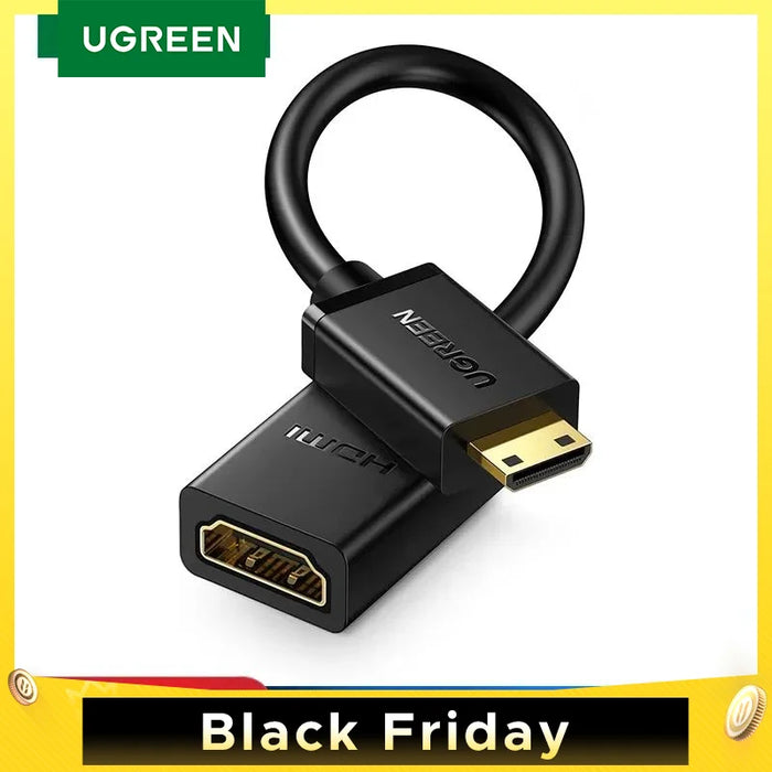 អាដាប់ទ័រ Ugreen Mini HDMI អាដាប់ធ័រ Mini HDMI ទៅ HDMI Cable Adapter 4K ឆបគ្នាសម្រាប់ Raspberry Pi ZeroW Camcorder Laptop អាដាប់ទ័រ HDMI Mini