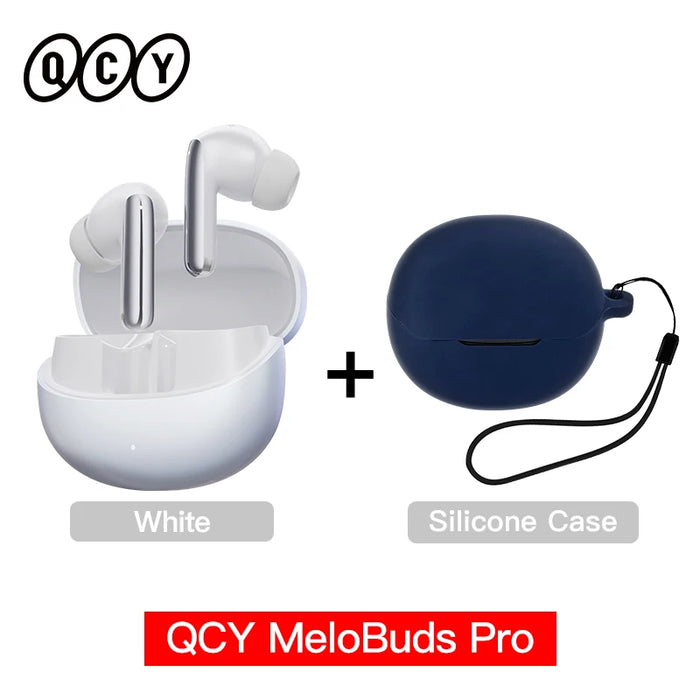 QCY MeloBuds Pro ANC Bluetooth 5.3 Earphones Wireless 46dB Hybrid ANC Hi-Res LDAC Earbuds 6 Mic Headphones 34H in-Ear Detection