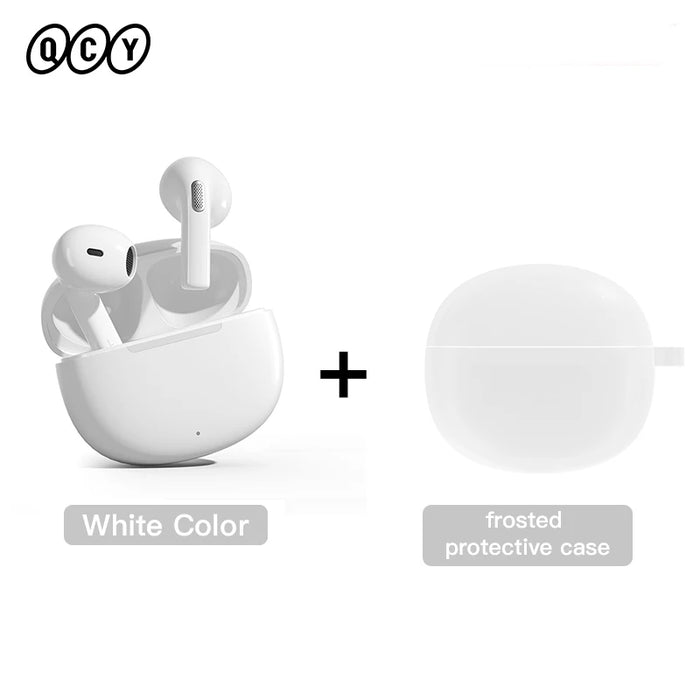 QCY T20 Wireless Headphones Bluetooth 5.3 TWS Earphones 13mm Big Driver HIFI Headset 4 Mics ENC HD Call Earbuds 68ms Low Latency