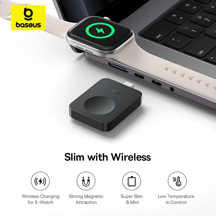 Baseus MagPro Magnetic Wireless Charger for E-Watch 2.5W For Apple Watch S1-S10 Series SE Series  Ultra Series