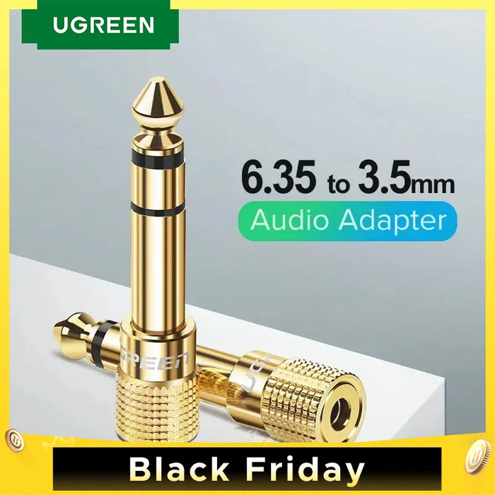 Ugreen Jack 3.5 Speaker Connector 6.35mm Male to 3.5mm Female Audio Connector 3.5 Jack Aux Cable for Speaker Guitar Jack 6.35