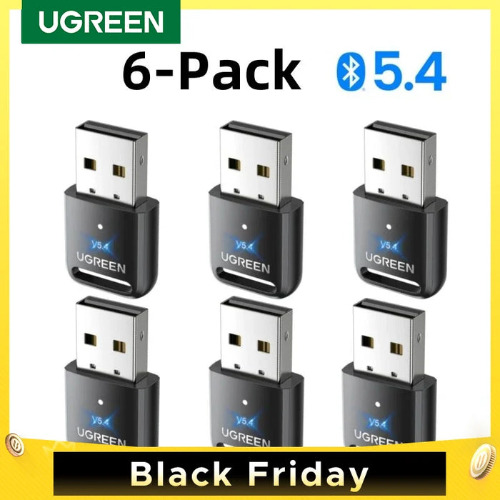 UGREEN USB Bluetooth 5.3 5.4 Dongle Adapter សម្រាប់ PC Speaker Wireless Keyboard Mouse Keyboard Music Audio Receiver Transmitter Bluetooth