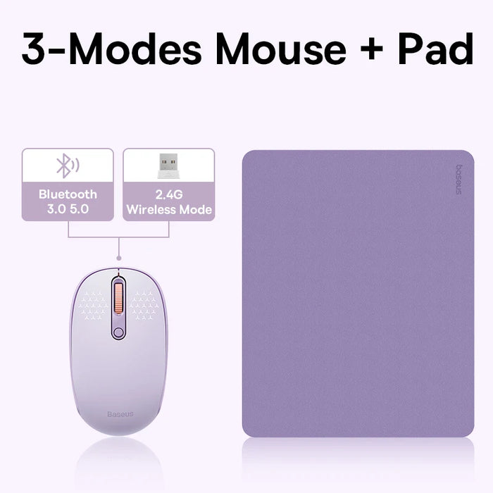 Baseus 2.4G Wireless Mouse Bluetooth 5.0 3.0 F01 Office Gaming Mice for iPad PC MacBook Tablet Laptop Computer Ergonomic Mouse