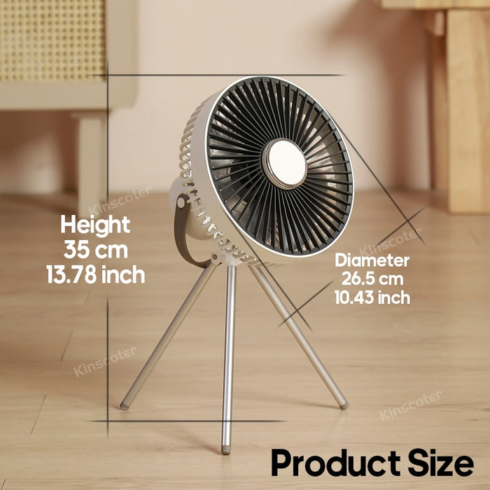 10inch Multifunctional Outdoor Camping Fan 10000mah Rechargeable Tent Ceiling Circulator Fans Fishing Floor Fan Remote Control