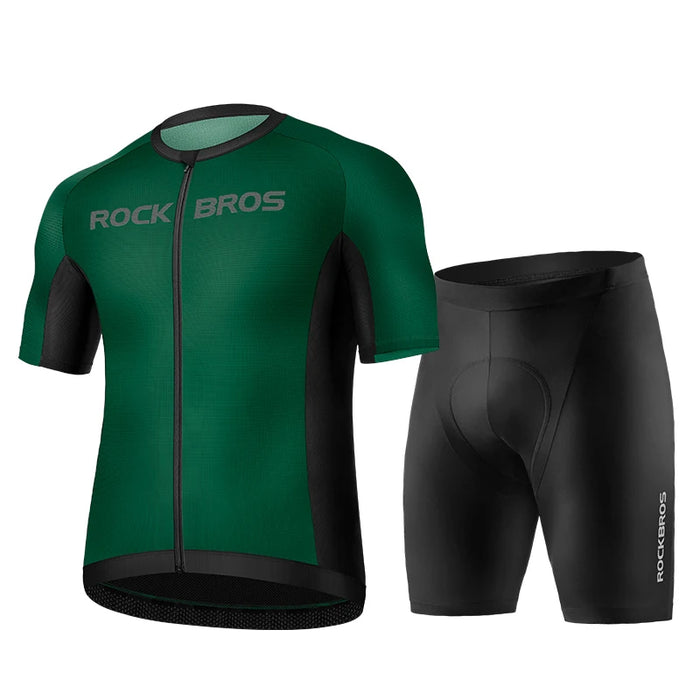 ROCKBROS Cycling Jersey Bib Set MTB Uniform Bike Clothing Quick-Dry Cycling Clothing Short Bicycle Short Sleeve Summer Ciclismo Group 4