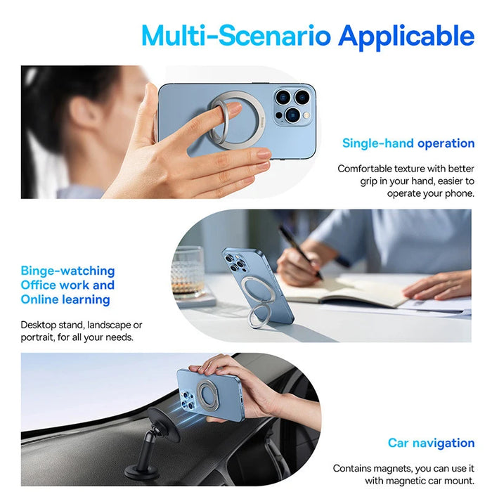 Baseus Magnetic Phone Holder Stand Cell Phone Grip Finger Ring Holder For iPhone 16 15 14 13 Pro Max Samsung Accessories Stand