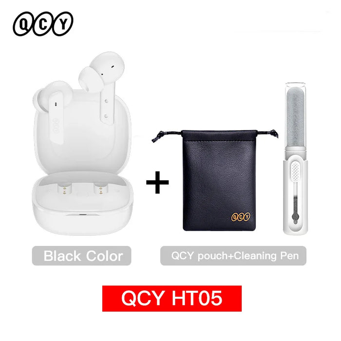 QCY HT05 ANC Wireless Earphone 40dB Noise Cancelling Bluetooth 5.2 Headphone 6 Mic ENC HD Call TWS Earbuds Transparency Mode