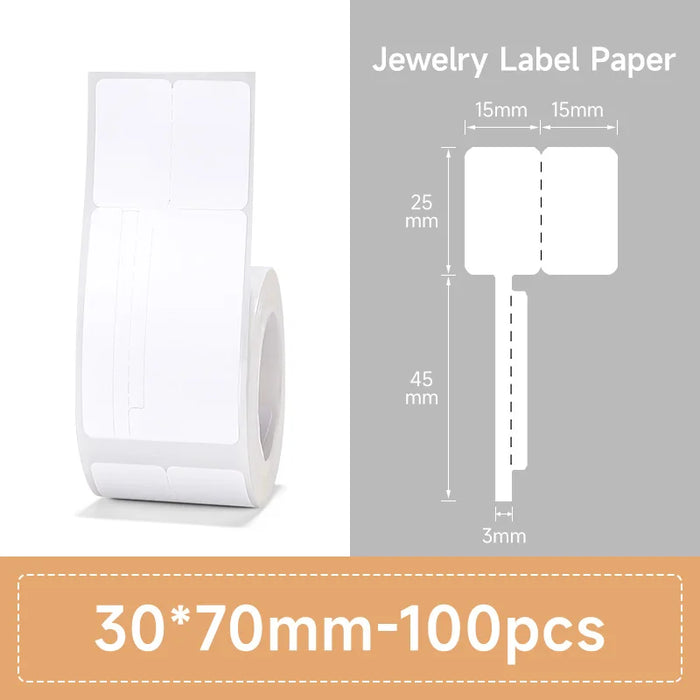 2 Rolls NIIMBOT B21 B3S Thermal Label Clothing Price Food Self-adhesive Tag Waterproof Smart Office Pocket Printer Label Paper