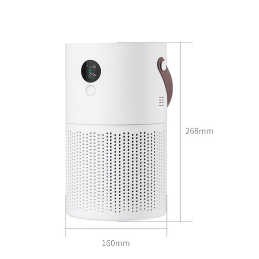 Home Really HEPA Air Purifier Monitor Air Quality Detection Wireless Rechargeable Air Cleaner For Smoke, Pollen, Dust, PM2.5 White with 2 filter