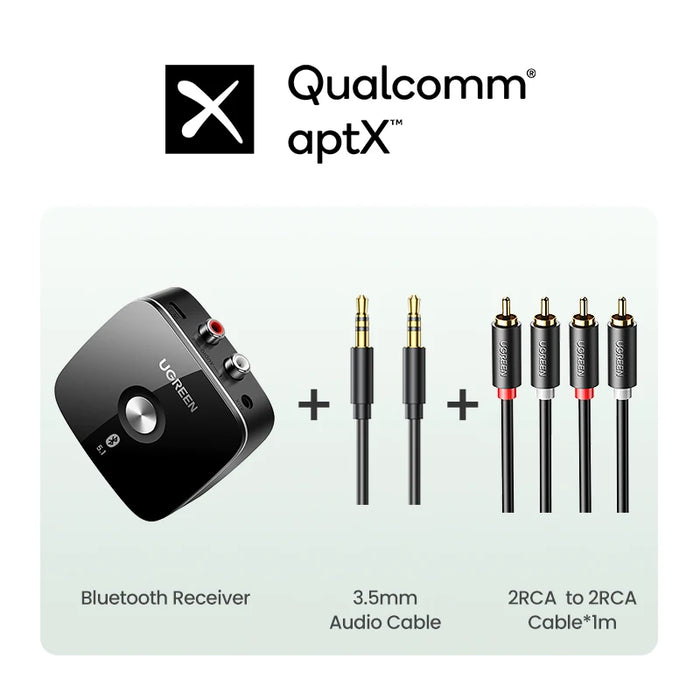 【RU special】 UGREEN RCA Bluetooth aptX HD Wireless For Speaker Earphones Adapter