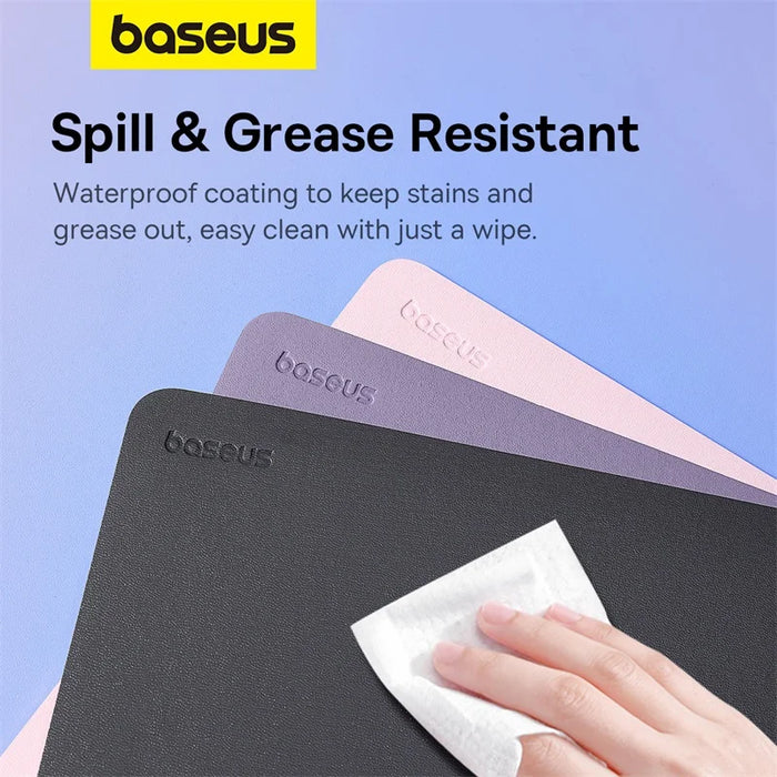 Baseus Mouse Pad PU Leather Gamer Cabinet  26*21cm Waterproof Mousepad Non-Slip Desk Mat for Pc Gamer Desk Accessories Mice Pad