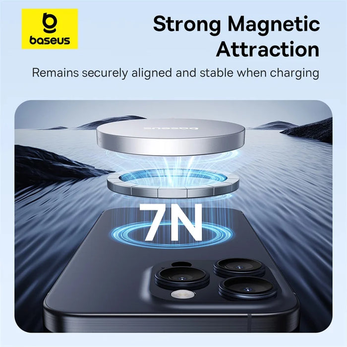 Baseus Qi2 15W Magnetic Wireless Charger Mini Fast Charging Phone Charger For iPhone 16 15 14 13 Pro Max