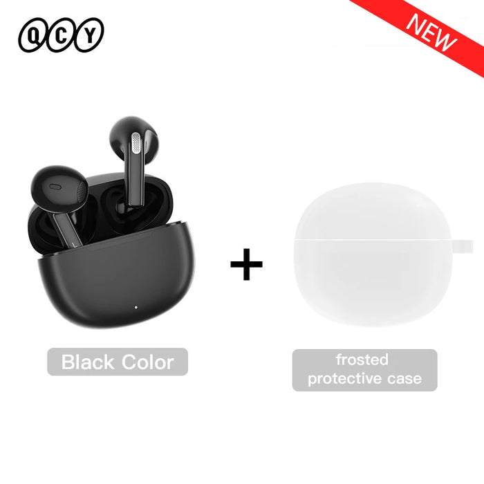 QCY T20 Wireless Headphones Bluetooth 5.3 TWS Earphones 13mm Big Driver HIFI Headset 4 Mics ENC HD Call Earbuds 68ms Low Latency