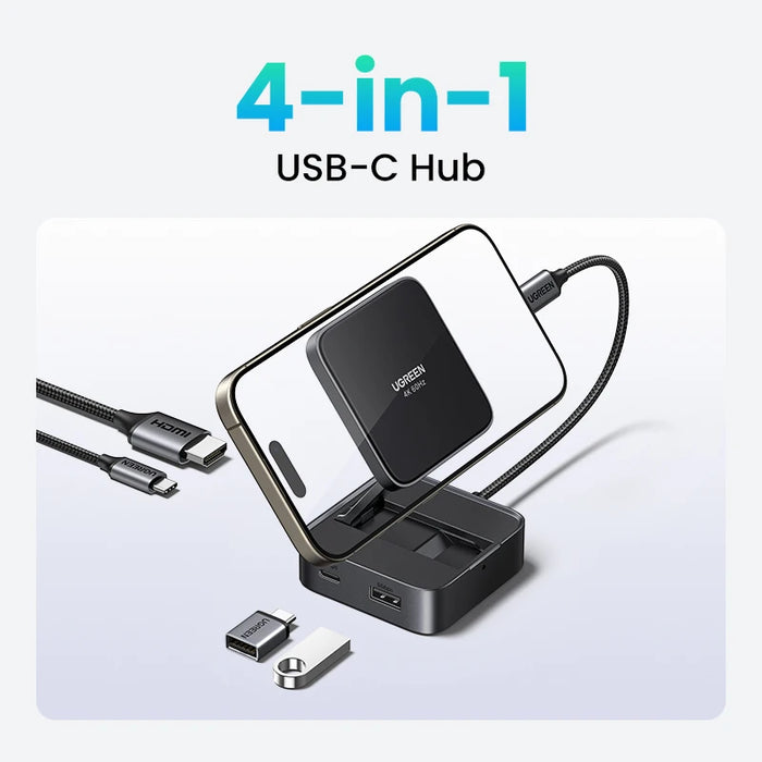 UGREEN Foldable USB C HUB 4K60Hz HDMI PD100W USB3.0 Docking Station for Phone Tablet Laptop Macbook Pro Air Android USB Splitter