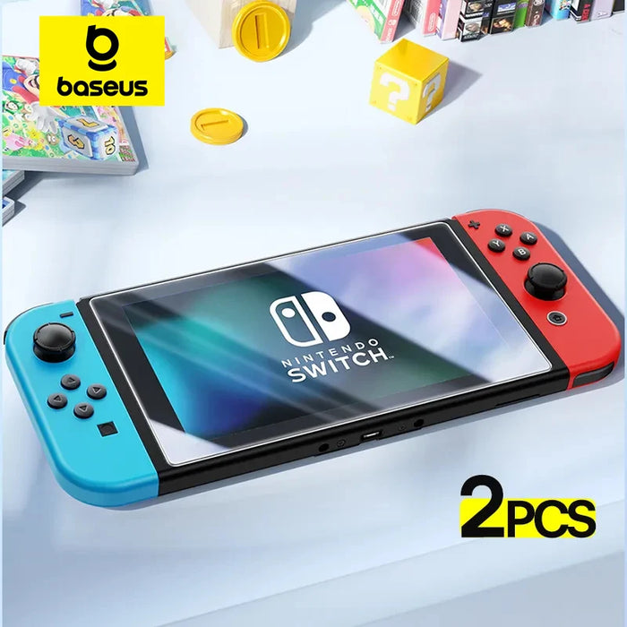 Baseus 2PCS Protective Tempered Glass For Nintend Switch OLED 2021 Screen Protector Film For Nintendos Switch NS OLED Glass Film