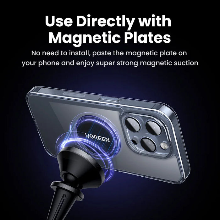 【លក់ថ្មីទៀតហើយ】 UGREEN Magnetic Car Phone Holder Universal For iPhone 16 15 14 Pro Max Xiaomi Samsung Dashboard Car Stand Phone