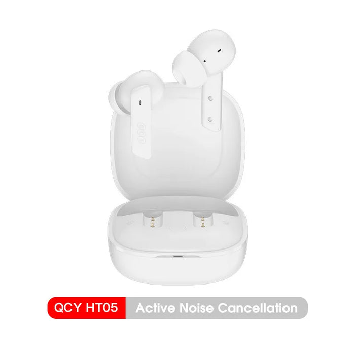 QCY HT05 ANC Wireless Earphone 40dB Noise Cancelling Bluetooth 5.2 Headphone 6 Mic ENC HD Call TWS Earbuds Transparency Mode