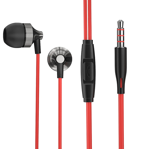 Essager Wired Earphone For Samsung Huawei Redmi Phone 3.5mm Jack Headset With Mic Earbuds Earpiece Stereo Headset For Computer Black Red