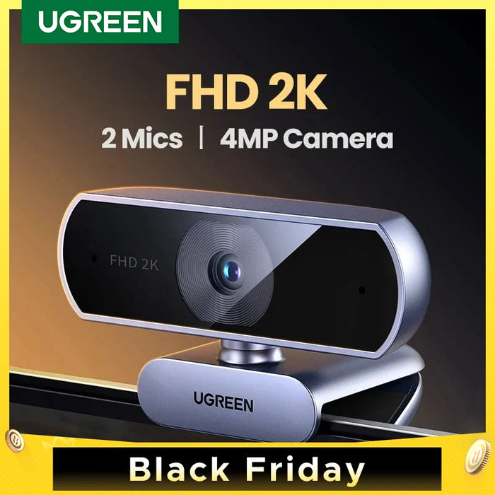 UGREEN USB 2K HD Mini Dual Microphones សម្រាប់ Youtube Zoom Video Calling 30fps